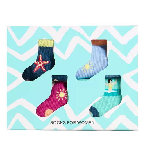 White Stuff 4Pk Seaside Ankle Socks